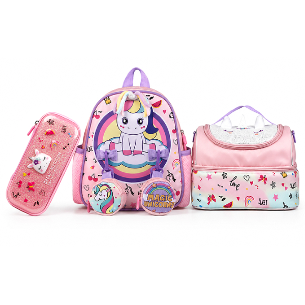 Supercute Personalised Backpack Wholesale 3 In 1 Backpack Set Lunch Bag Pencil Bag