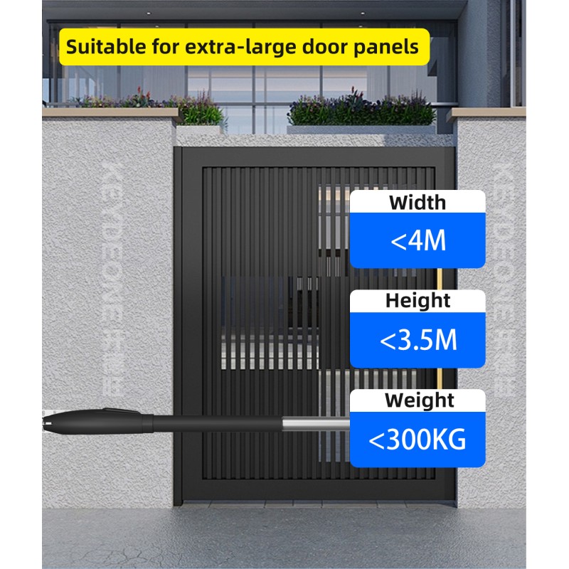 Electric Remote Control Straight Arm Door Gate Opener 60W IP65 Modern Design