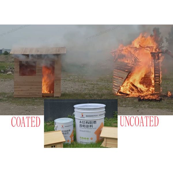 0.3mm 25 Minutes Fireproof Clear Intumescent Coating For Wood OSB Anti Termite