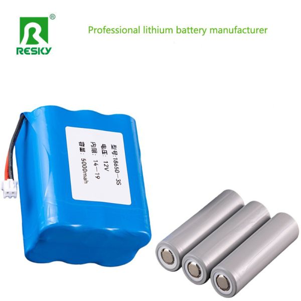 18650 Li-ion Battery Pack 11.1V 5000mAh 55.5wh Rechargeable Lithium Ion Batteries For LED Light