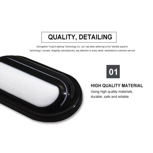 Balcony 15Watt 20Watt Emergency Outdoor LED Bulkhead Lamp PBT + Aluminum Material