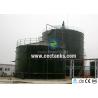Aluminum dome roof storage tanks , chemical holding tanks dark green for sale