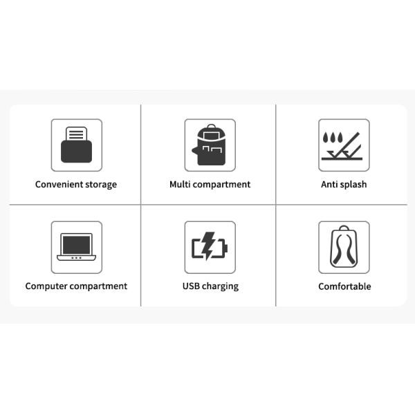 Factory wholesale USB Charging bagpack Notebook waterproof Laptop Back pack leisure travel Backpack bag school backpack