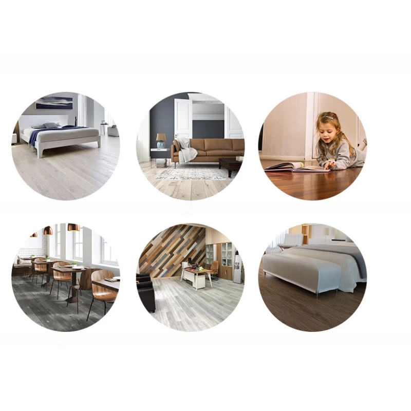 Eco-friendly Wooden Surface Print SPC Vinyl Flooring for Apartment Interior Decoration