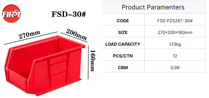 Plastic Shelf Bins Storage Boxes Warehouse Picking Containers Stack And Hang Bins