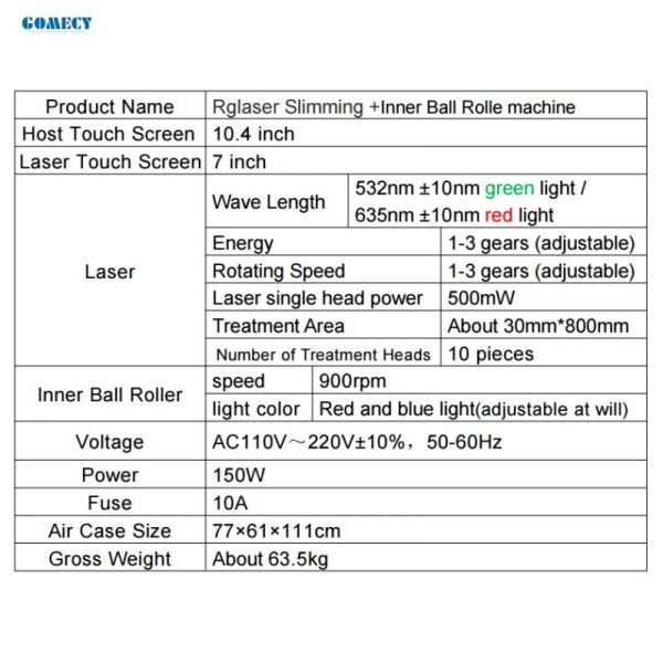 All In One 10D Slimming Roller Laser Equipment With Biolight Technology For Clinics And Spas