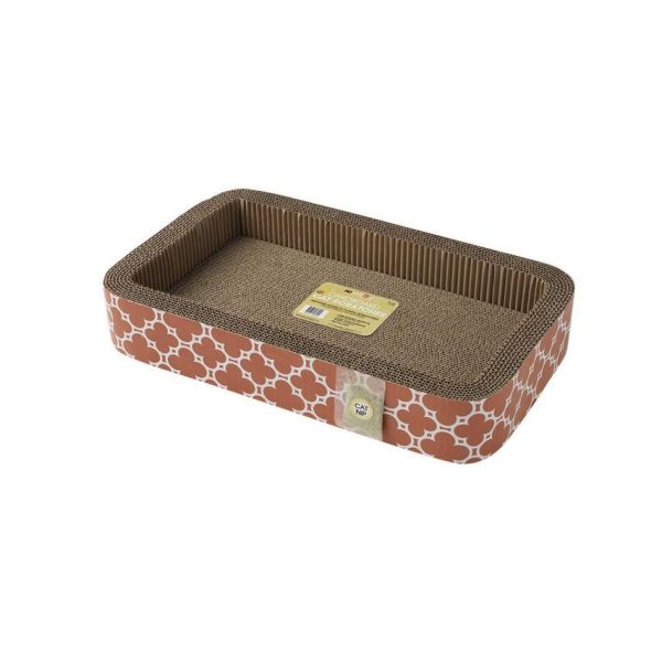 Flat Corrugated Cat Scratcher SGS , Horizontal Cat Scratcher For Cat Sleeping