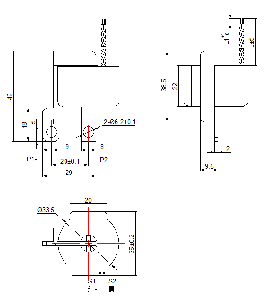 Larceny Prevention 3 Phase Current Transformer Removable Bus Bar Permanent Connection