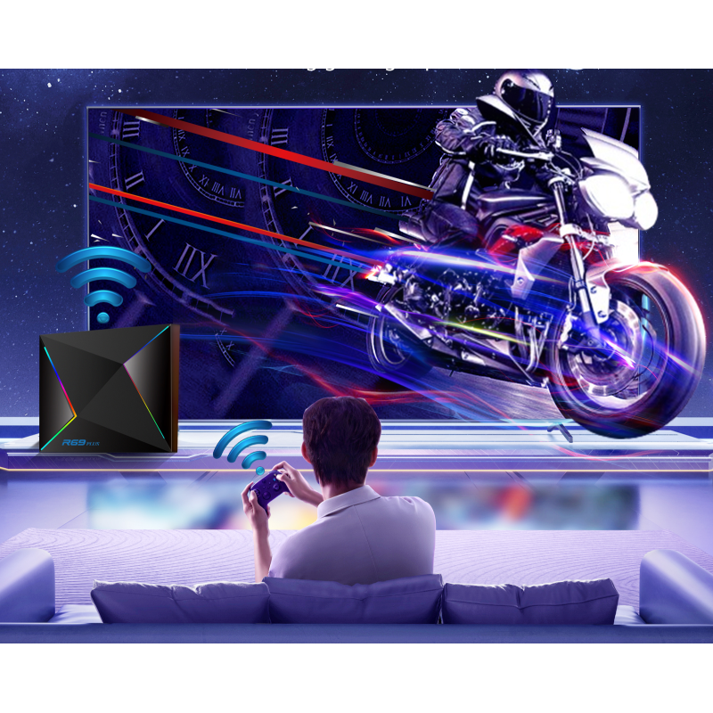 Android 14.0 TV Box 2025 R69 Plus, Allwinner H728 Octa-core 8K HDR10+ TV Box, 4GB RAM 64GB ROM, Support WiFi 6, BT 5.0, Gigabit Ethernet Media Player