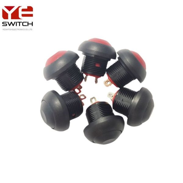 Threaded Bushing Automotive Push Button Starter Switch Momentary Sealed Surface Mount