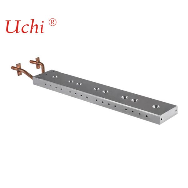 Copper Tube Liquid Cooling Plate , Liquid Cold Plate With Epoxy Bonding Process