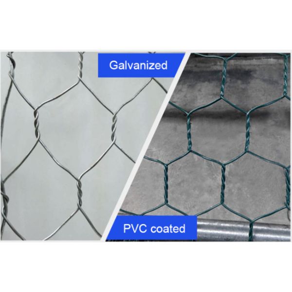 Hexagonal Hole Weaving Type Gabion Wire Baskets 60 X 80mm For Retaining Wall Construction