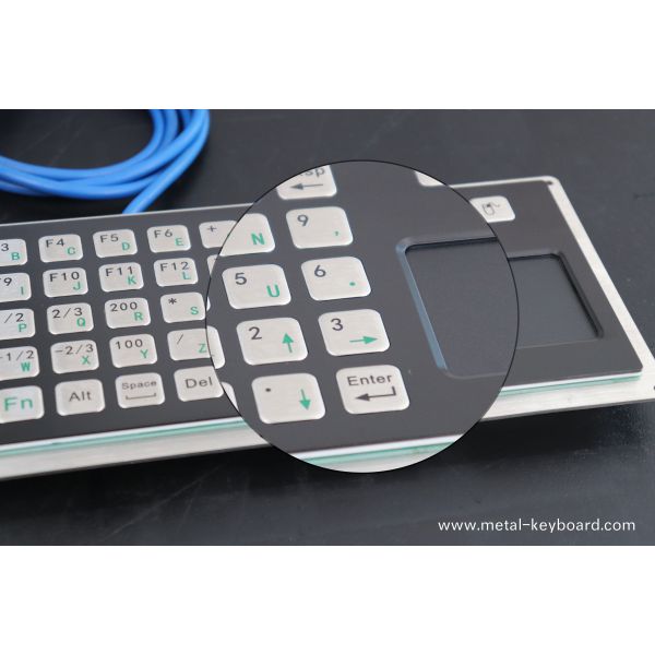 PS/2 45keys 5VDC Panel Mount Metal Keyboard With Touchpad