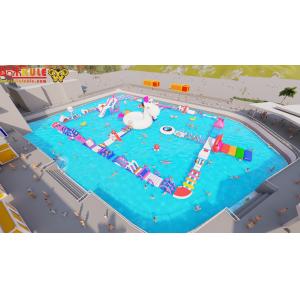 Buy cheap Rainbow Inflatable Water Obstacles Airtight Commercial for Park product