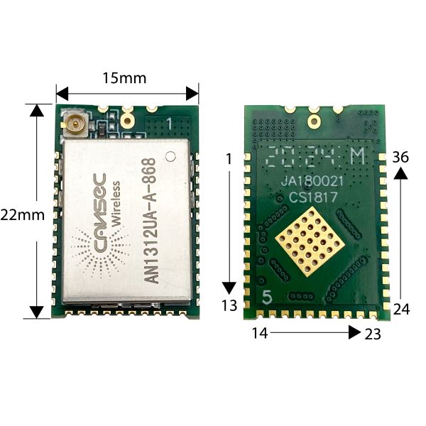 Long Range IoT 256 Bits TI CC1312 Module Sub-GHz I/O AES