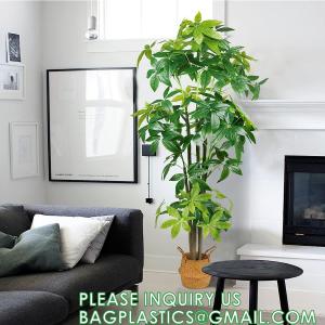 China Artificial Trees Tall Faux Money Tree Big Fake Floor Plants Silk Trees Indoor Pachira Aquatica with 31 Branches on sale