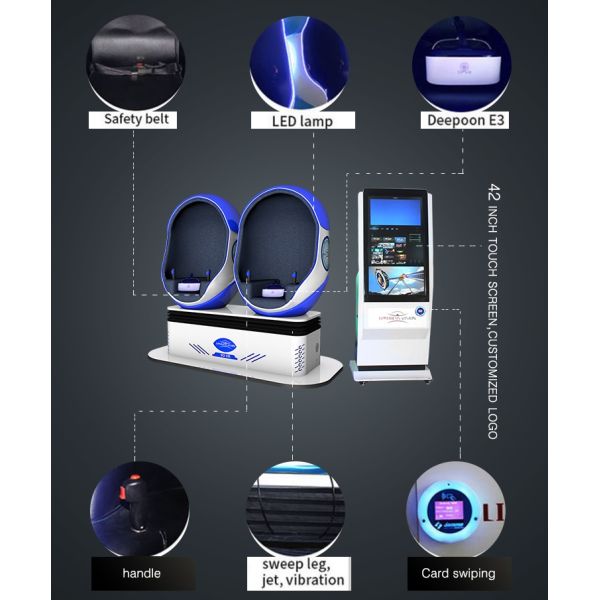 2500w 2K Resolution 9D Virtual Reality Cinema 105 Games