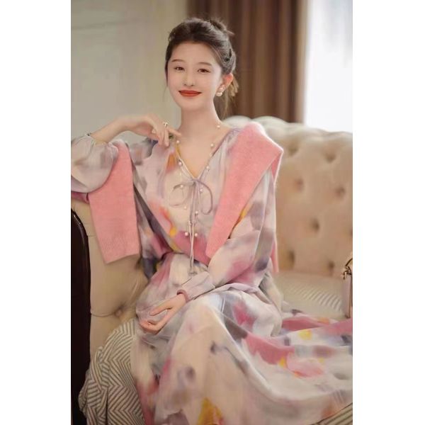 Silk Elastic Twill 20MM Antiflaming Anti-Wrinkle Scarf Digital printed Design for fashion luxury Dress