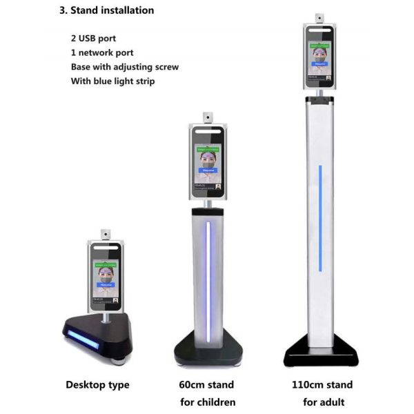 0.2 Seconds Fast Face Recognition Thermal Thermometer Temp Measuring Flap Barrier Gate