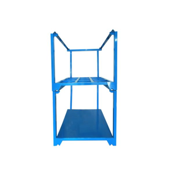 Warehouse Stackable Steel Nestainer Storage Racks Pallet With Sheet Base