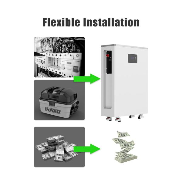 Fast Charging Home Solar Inverter System ODM 4000W Li-ion 5KW~15KW 51.2V