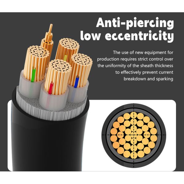 IP68 Rated 450/750V Stranded Copper Armoured Power Cable XLPE Insulated for Underground Construction Use