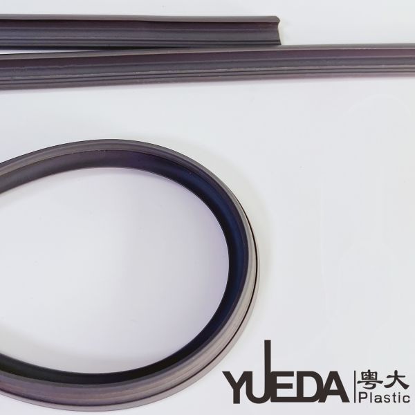 Odorless Plastic Extruded Profiles For Furniture Fittings Grey Black