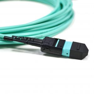 Buy cheap MPO pull tap Optic fiber trunk cable OM3 12core/24core MTP/MPO Patch Cord product