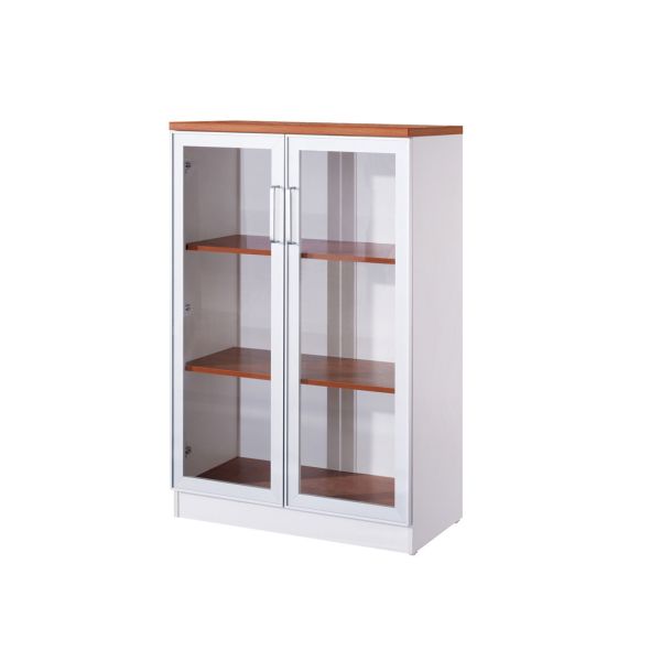 1.2m Double Door Wooden Display Cabinet Advanced Edge Banding Modern Design