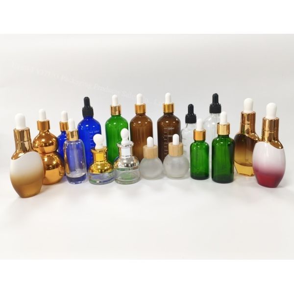 Amber Essential Oil Glass Dropper Bottles 2oz Brown With UV Protection Properties
