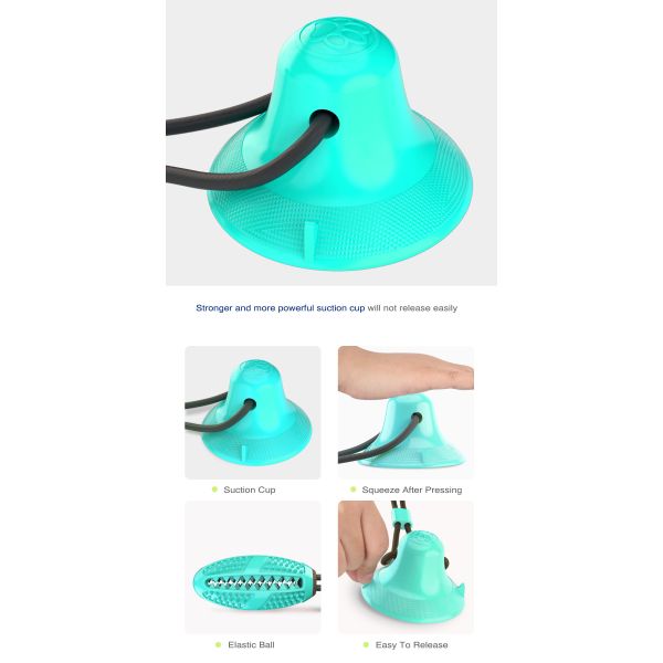 Elastic Dog Chew Teeth Cleaner Toy / Food Dispensing Dog Suction Pull Toy OEM 400mm