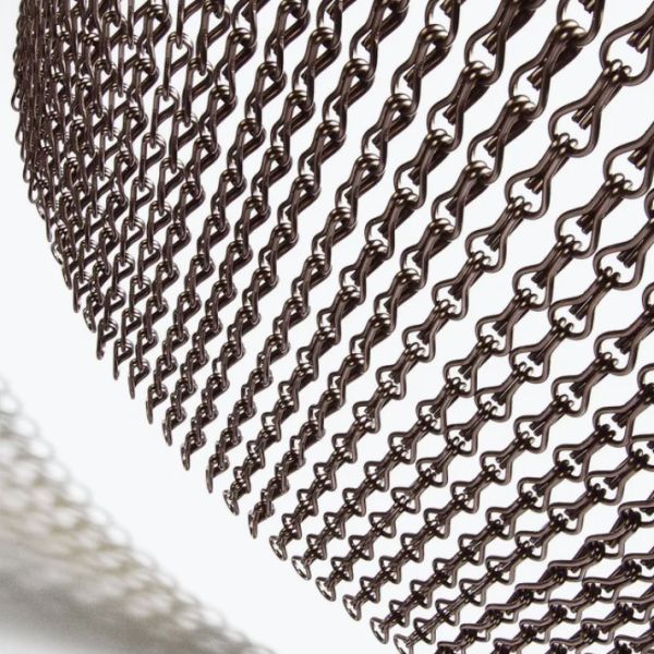 Stylish Rustproof Metal Chain Link Curtains Hanging Installation