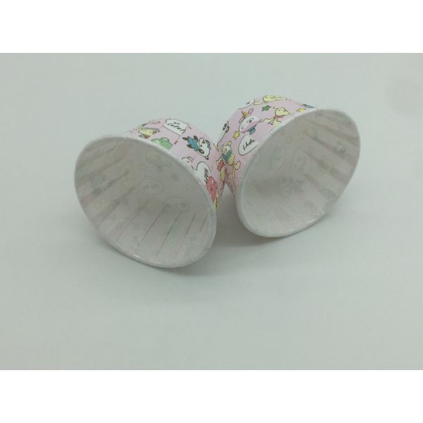 Cute Souffle PET Baking Cups Decorative Paper Cupcake Holders Eco - Friendly