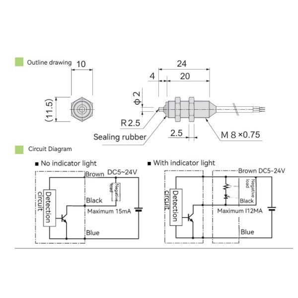 Makinopc High Quality ZTSM8 Contact Sensor CNC Machine Tool Measuring Probe Miniature Inductive Switch