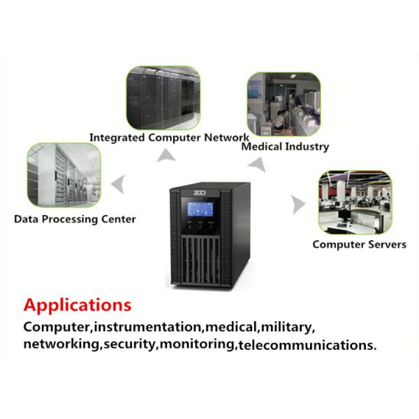 Single Phase 800W 1KVA High Frequency Online UPS For Data Center