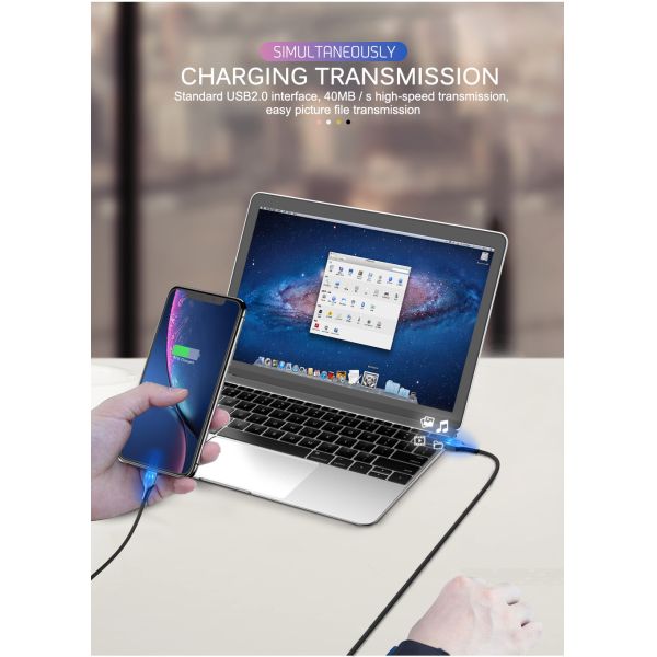 1m 2m USB Data Transfer Cables Type C Micro Lightning 3A ISO9001 For Iphone 12 Pro Max