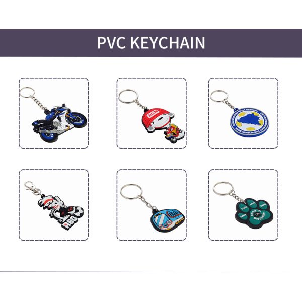 Soft PVC Key Chain Ring Personalized Custom Logo For Promotion Gift