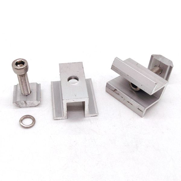 Mid Aluminum Solar Panel Mounting Clamp with Hex Socket Head Cap Screw