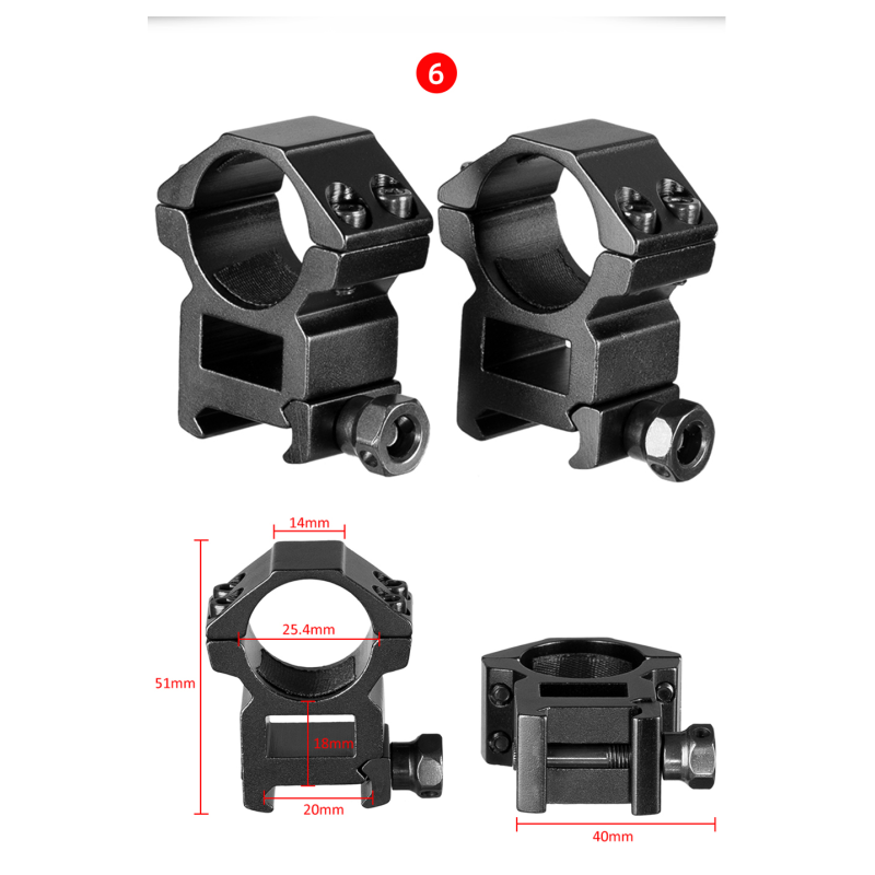 30mm 25.4mm Hunting Scope Rings And Mounts 11mm 20mm Dovetail Rail