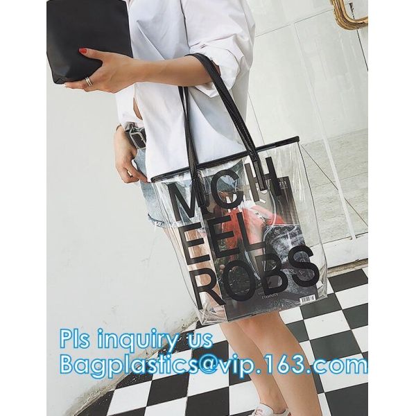 popular big handbags PVC printing women bag, Shoulder Bags Popular Women Beach Bags, shoulder designer luxury designer h