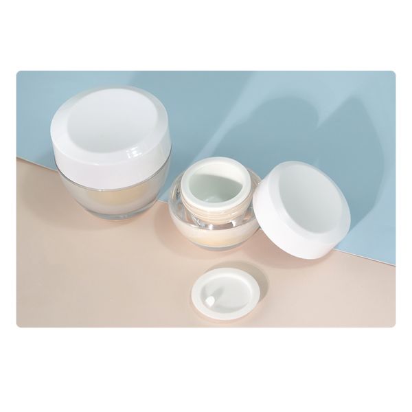 Customized Cosmetic Packaging Set 40ml 100ml 130ml Acrylic Jar With Lid