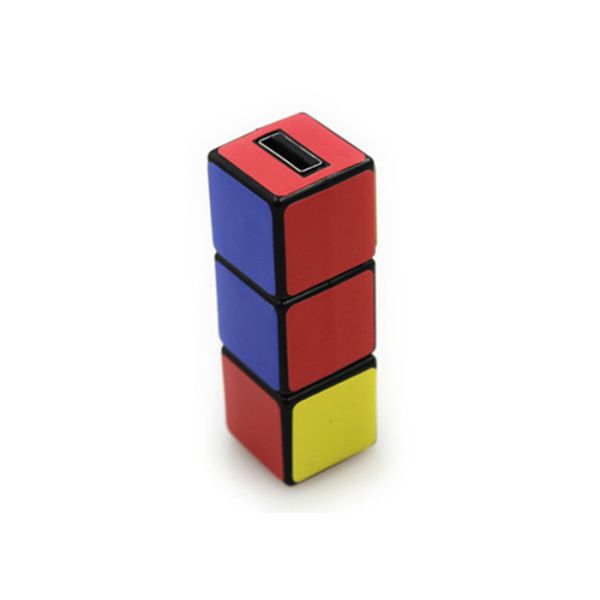 8g White Usb Stick Drive Magic Cube Shape Easy Use With Laser Engraved Logo