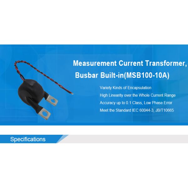 Built - In Busbar Type Ferrite Core Current Transformer Current Monitor Use