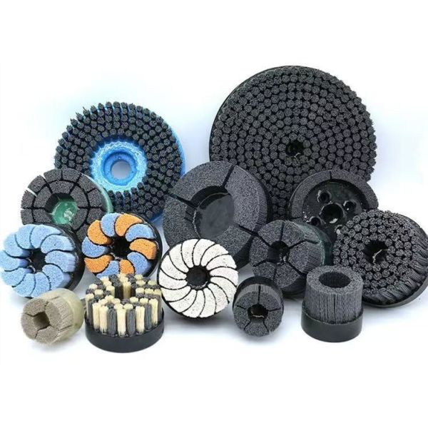 Round Composite Hub Disc Deburring Brushes Silicon Carbide Filament