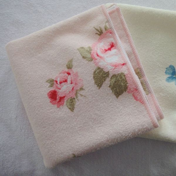 Flower printed tea 100% polyester towel