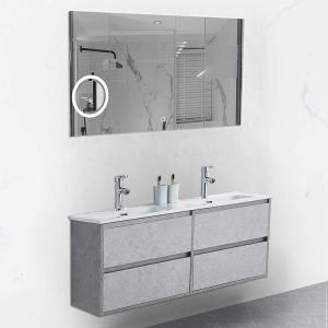 Buy cheap 120*60cm Mirror Bathroom Furniture Cabinets Double Sink Waterproof product