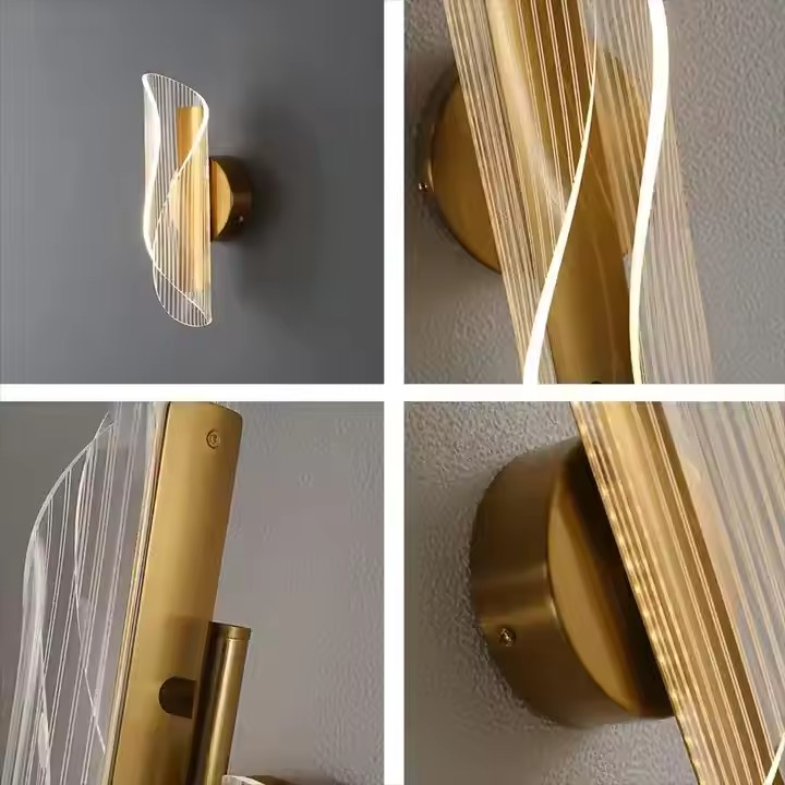 Light Luxury Bedroom Bed Wall Lamp Nordic Living Room TV Background Wall Grille Light Led Corridor Wall Lamp