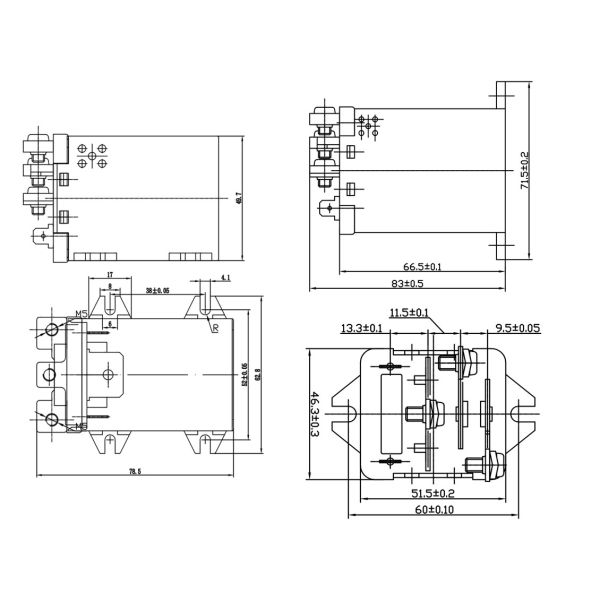 NNC 28VDC 80A JQX-59F Power Relay NNC71E High DC Voltage Relay for Car Charging pile Solar Energy