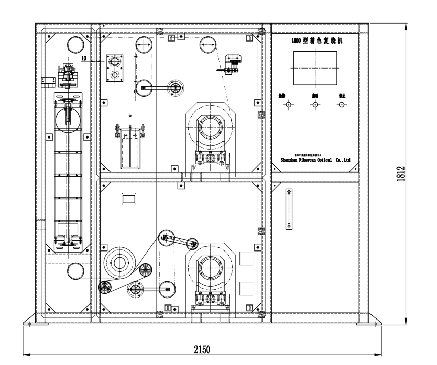 Single Curing Device Fiber Optic Cable Coloring Equipment