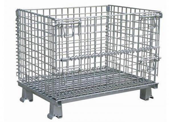Quality Hot Dip Galvanized Steel Wire Mesh Storage Cage For Transport 1000 X 800 X 840mm for sale